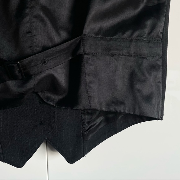 Zara Pinstripe Poly Wool Blend Vest Size M EUC - Picture 11 of 13